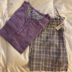 Talbots women’s purple / gray PJ set - S